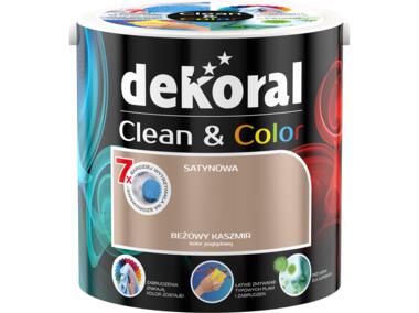 Zdjęcie: Farba satynowa Clean&Color 2,5 L beżowy kaszmir DEKORAL