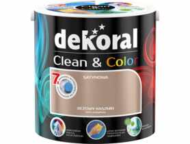 Farba satynowa Clean&Color 2,5 L beżowy kaszmir DEKORAL