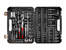 Zestaw kluczy nasadowych z grzechotkami 1/2 i 1/4 94 szt. CrV PRO FACHMAYER MAX