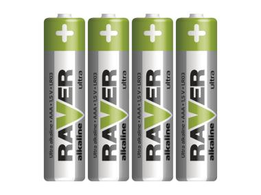 Zdjęcie: Bateria alkaliczna Raver Ultra Alkaline AAA (LR03) blister 4 EMOS