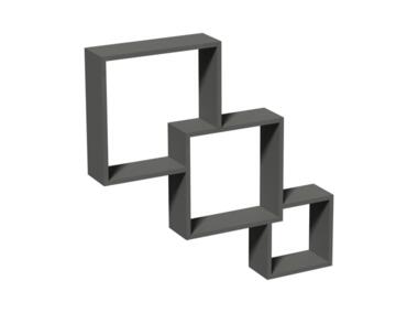 Półka modułowa splatana FIS 1 szara 320x280x200 mm VELANO