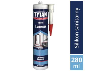 Silikon sanitarny brązowy 280 ml TYTAN PROFESSIONAL