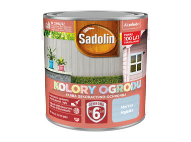Zdjęcie: Farba do drewna Kolory ogrodu 2,5 L morska mgiełka SADOLIN