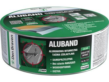 Zdjęcie: Taśma izolacyjna brązowy RAL 8016  10 cm -10 m Aluband aluminiowa bitumiczna DEN BRAVEN