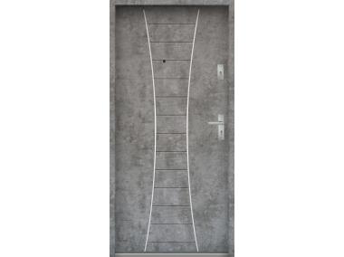 Zdjęcie: Drzwi wejściowe do mieszkań Bastion R-63 Beton srebrny 80 cm lewe ODO KR CENTER