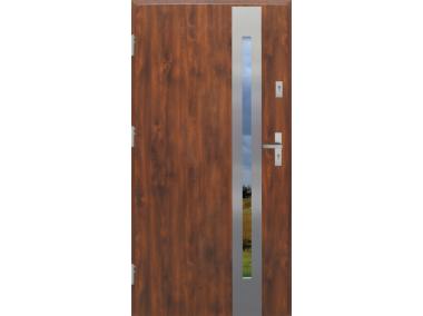 Zdjęcie: Drzwi zewnętrzne stalowo-drewniane Disting Otello 12B Dąb złoty 90 cm lewe KR CENTER