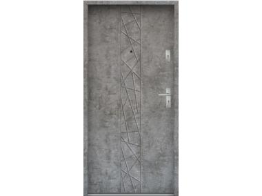 Drzwi wejściowe do mieszkań Bastion N-53 Beton srebrny 80 cm (NW) lewe ODR KR CENTER