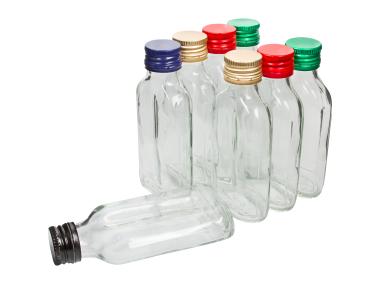 Zdjęcie: Butelka na nalewki piersiówka 100 ml+ zakrętka 8 szt. BROWIN