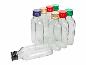 Butelka na nalewki piersiówka 100 ml+ zakrętka 8 szt. BROWIN