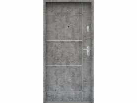 Drzwi wejściowe do mieszkań Bastion A-65 Beton srebrny 80 cm (NW) lewe ODR KR CENTER