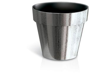 Zdjęcie: Doniczka Cube chrom silver 14 cm PROSPERPLAST