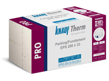 Styropian frezowany Therm Pro Parking/Fundament EPS 200 - 33,  80x490x990 mm KNAUF INDUSTRIES