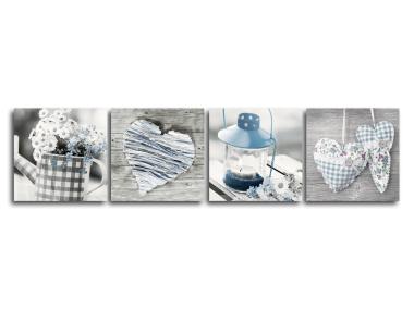 Zdjęcie: Obraz Multicanvas Shabby 4x32x32 cm St198Blue STYLER