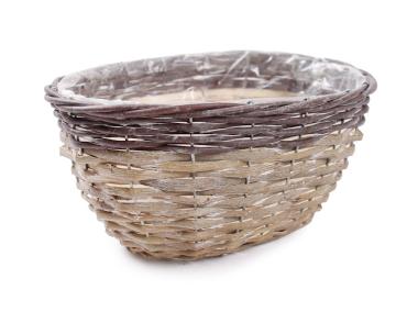 Zdjęcie: Osłonka wiklinowa na doniczkę 28x21x13 cm TIN TOURS
