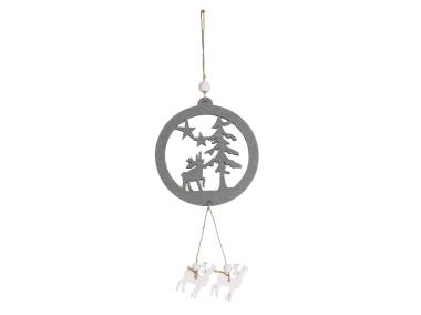 Zdjęcie: Zawieszka świąteczna z Reniferem 14x15/43 cm TIN TOURS