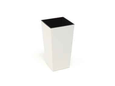 Zdjęcie: Doniczka Finezja 14x14x26 cm kremowa LAMELA