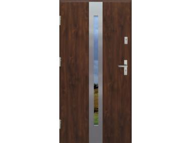Drzwi zewnętrzne stalowo-drewniane Disting Otello 08 Orzech 80 cm lewe KR CENTER