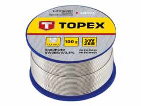 Lut cynowy 60% Sn, drut 1.5 mm, 100 g TOPEX