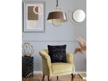 Zdjęcie: Poszewka welwetowa ze złotym nadrukiem oh my chic czarno-złoty 45x45 cm CHIC HOME