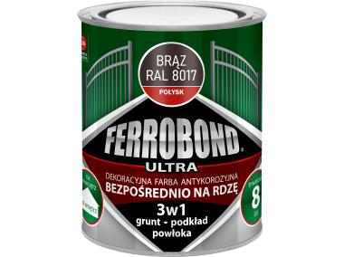 Zdjęcie: Farba antykorozyjna Ferrobond Ultra połysk brąz 0,7L JURGA