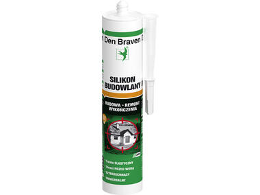 Silikon budowlany Silicone AC bezbarwny 280 ml DEN BRAVEN