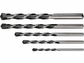 Wiertła do betonu 4-10 mm, zestaw 5 szt., końcówka motylkowa GRAPHITE