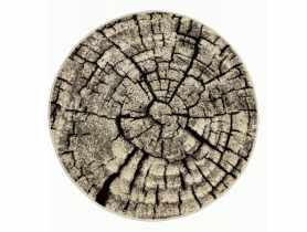 Dywan wood koło 100 cm fryz INDAVO