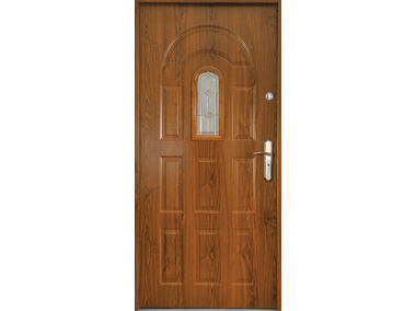 Drzwi zewnętrzne Aruba 90 cm lewe złoty dąb S-DOOR