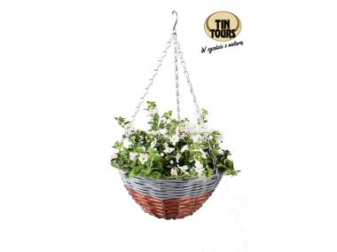 Zdjęcie: Kosz wiszący kwietnik 30x15x50 cm TIN TOURS