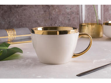 Zdjęcie: Filiżanka Jumbo Aurora Gold 400 ml kremowa ALTOMDESIGN