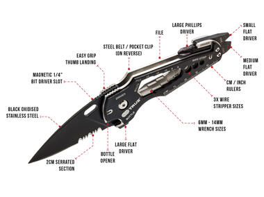 Zdjęcie: True Utility Zestaw narzędzi SmartKnife+, 18w1 TRUE UTILITY