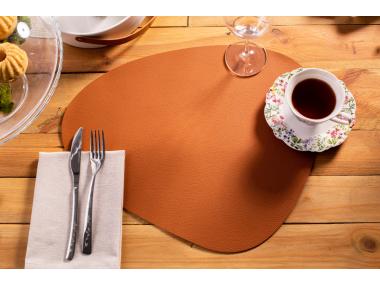 Zdjęcie: Mata stołowa Organic PVC dwustronna 44x37 cm camel-ecru ALTOMDESIGN