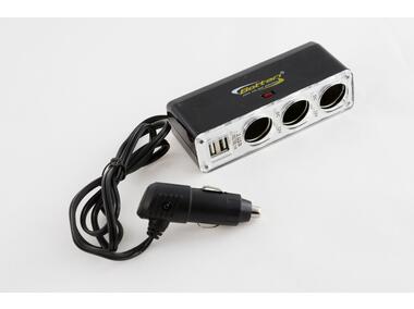 Zdjęcie: Rozgałęziacz: 3 gniazda, 2 USB z kablem BOTTARI