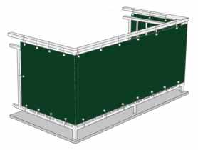 Mata Balkonowa 1,00x3,00 m zielona DECOMAT