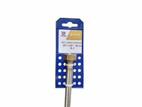 Wężyk w oplocie metalowym W-Z - 1/2"x1/2" - 30cm WADEP