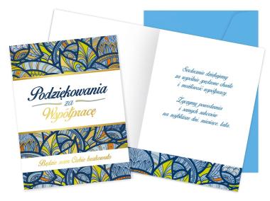 Zdjęcie: Karnet V-060 Podziękowania KUKARTKA