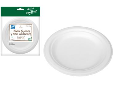 Zdjęcie: Talerze deserowe NJB 18 cm z masy celulozowej 6 sztuk Green for Tomorrow SIMPLE SOLUTIONS