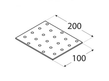 Zdjęcie: Płytka perforowana 10x20 cm PP12 DMX