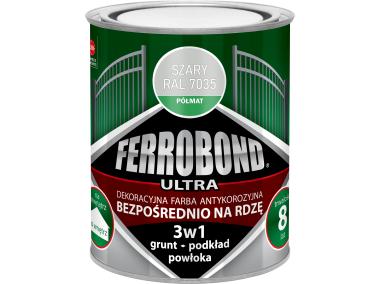 Zdjęcie: Farba antykorozyjna Ferrobond Ultra półmat szary 0,7L JURGA