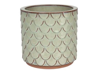 Zdjęcie: Donica ceramika szkliwiona Cylinder 22x20 cm zielony CERMAX