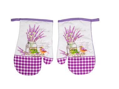 Zdjęcie: Rękawice kuchenne Lavender II 0318FS25 z magnesem komplet 2 sztuk EUROMAT