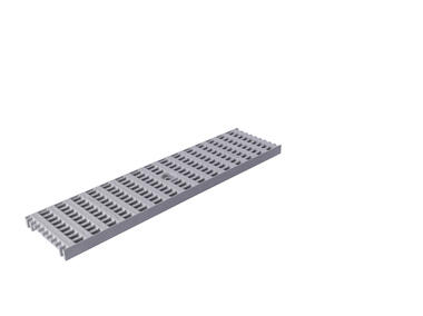 Zdjęcie: Odwodnienie liniowe krata PVC grid B125 popiel 500x126x20 mm ZMM MAXPOL