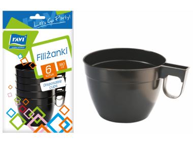 Zdjęcie: Filiżanki do kawy 180 ml brązowe 6 szt. RAVI