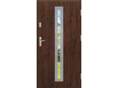 Drzwi zewnętrzne stalowo-drewniane Disting Otello 04 Orzech 80 cm prawe KR CENTER