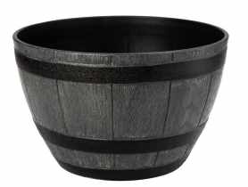 Donica Barrel 40 cm szara VERDENIA