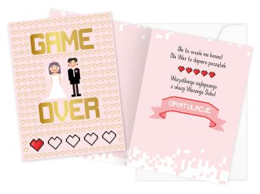 Zdjęcie: Karnet V-048 Ślub - game over KUKARTKA