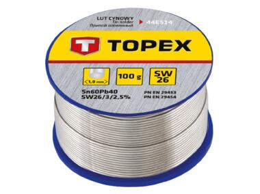 Zdjęcie: Lut cynowy 60% Sn, drut 1.0 mm, 100 g TOPEX
