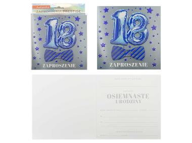 Zdjęcie: Zaproszenie ZP-040 Urodziny 18 - osiemmastka KUKARTKA
