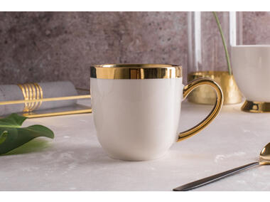 Zdjęcie: Kubek Aurora Gold 300 ml kremowyowy ALTOMDESIGN