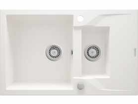 Zlewozmywak Andante alabaster granit 1,5K Z/O 780x490x194, space saver DEANTE